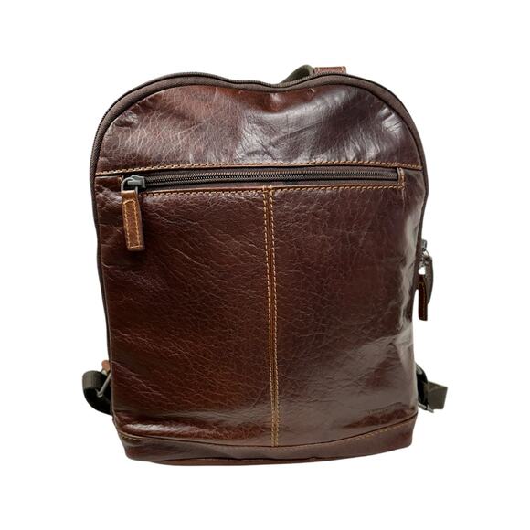 Jack Georges Voyager Convertible Backpack Crossbody Bag Leather Travel - Picture 1 of 9